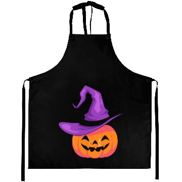 Discover Pumpkin with hat Aprons - Happy Halloween Day