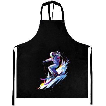 Discover Skiing Ski Snow Mountain Skier Winter Aprons