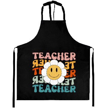 Discover Funny Hippie Face Teacher Aprons