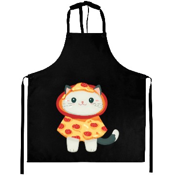 Discover Cat in pizza costume Aprons