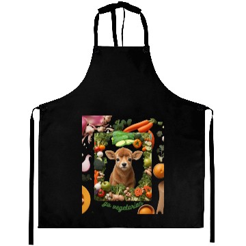 Discover cow animal vegetarian Aprons