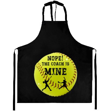 Discover Nope, the coach is mine! Softball fun. Aprons