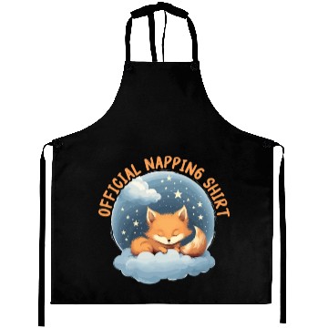 Discover Sleeping Fox Sleepyhead Napping Sleep Fox Lover Aprons