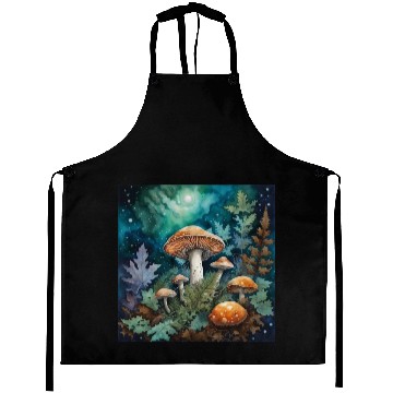 Discover Full Moon Mushroom Nature Aprons