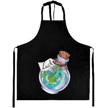 Discover Lucky potion baby dragon clover lucky charm Aprons