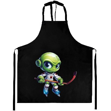 Discover Alien hockey player Aprons