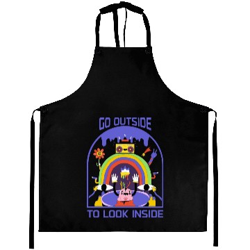 Discover Psychedelic Dreamscape: A Trippy Cartoon Adventure Aprons