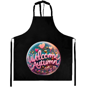 Discover Green and Yellow Truck Illustration Autumn Aprons