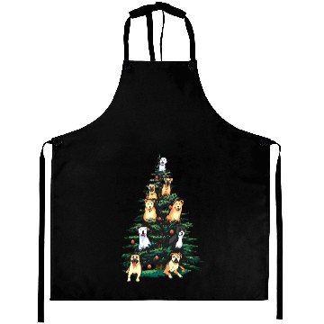 Discover Christmas Dog Tree Animals Lover Funny Xmas Aprons