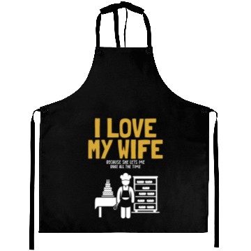 Discover I Love My Wife Baking Pastry Chef Baker Bread Aprons