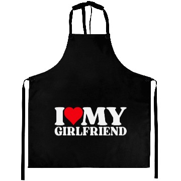 Discover I Love My Girlfriend Aprons