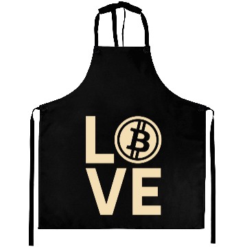 Discover Modern Bitcoin Love Design Aprons