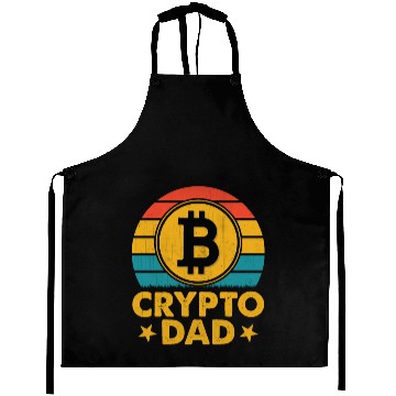 Discover Crypto Dad Funny Bitcoin Father's Day Gift Aprons