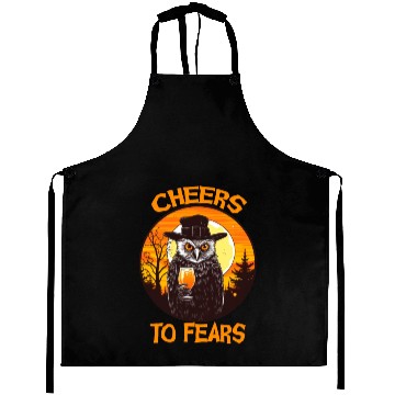 Discover Halloween beer owl retro gift Aprons