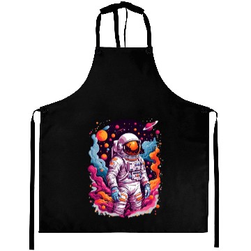 Discover Astronaut Lost In Galaxy | Background | Space Suit Aprons