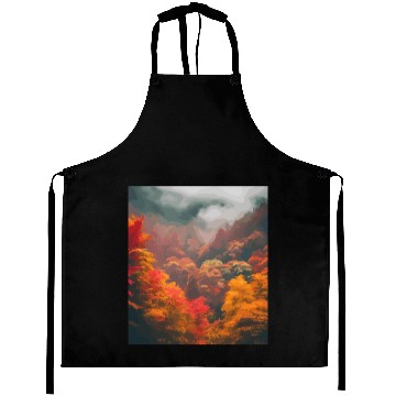 Discover Autumn in The Misty Mountains Aprons