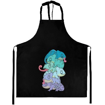 Discover Neptunic Flag Pride Lgbtq Cute Chameleon Pile Aprons