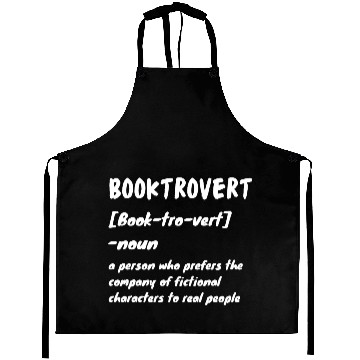 Discover Booktrovert Definition Funny Books Lover Aprons