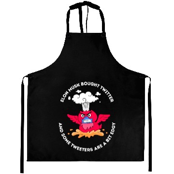 Discover Elon Musk Angry Twitter Bird Aprons