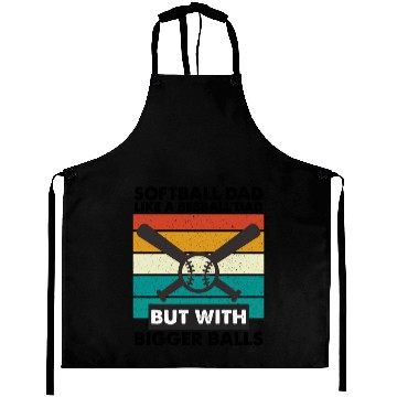 Discover Vintage Softball Dad Like A Baseball Dad Us Flag Aprons