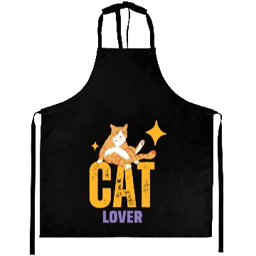 Discover Cat Lover Feline Fanatic Aprons