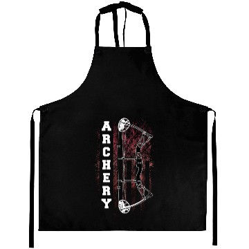 Discover Archery Compound Bow USA American Flag Aprons