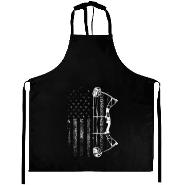 Discover Archery Compound Bow USA American Flag Aprons