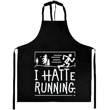 Discover I Hate Running Funny Sarcastic Marathon Runner Aprons