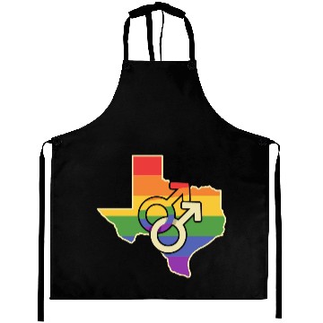 Discover Gay Love Texas Map Design for proud LGBT+ Texans Aprons