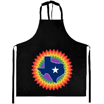 Discover Texas Map Design for proud LGBT+ Texans Aprons