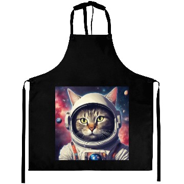 Discover space cat Aprons