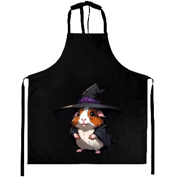Discover Cute Halloween guinea pig with a witch hat. Aprons