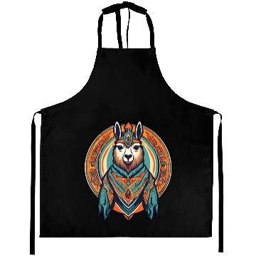 Discover Lama / Animal / Zoo / colored / Comic Aprons