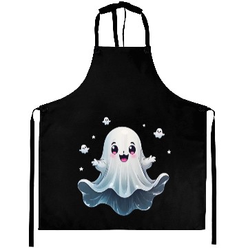 Discover Cute ghost floating Halloween ghost cartoon Aprons
