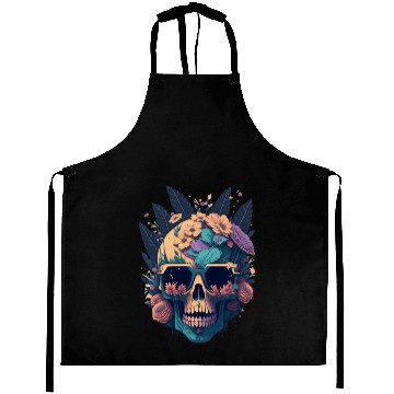 Discover Floral Skull | C18 Aprons