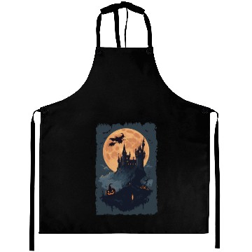 Discover Witch flying into the castle Aprons