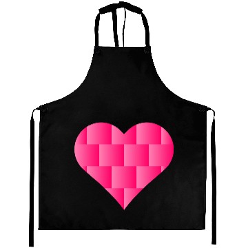 Discover Pink Cute Heart Icon Aprons