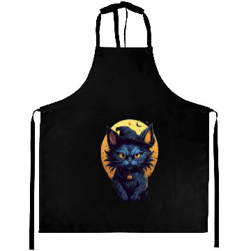 Discover Spooky Cat and Pumpkin Head: A Scary and Funny Aprons