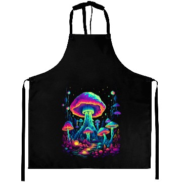 Discover Trippy Mushroom Forest Aprons