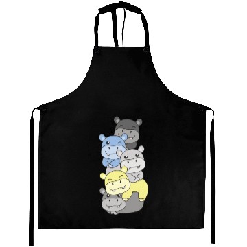 Discover Periboy Flag Pride Lgbtq Cute Hippo Stack Aprons