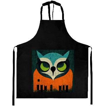 Discover Mod Owl: Teal-Headed Owl Aprons