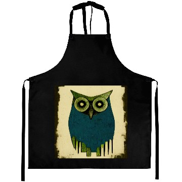 Discover Mod Owl: Woodcut Owl Aprons