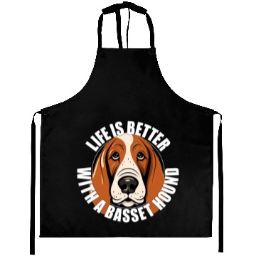 Discover Basset Hound Life is Better With A Dog Happy Puppy Aprons