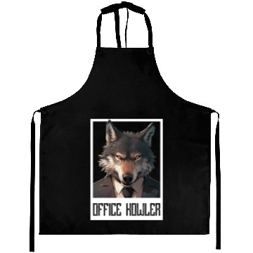 Discover Office Howler. Business wolf Aprons