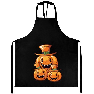 Discover Funny Halloween Family Pumpkin With Spell Hat Aprons