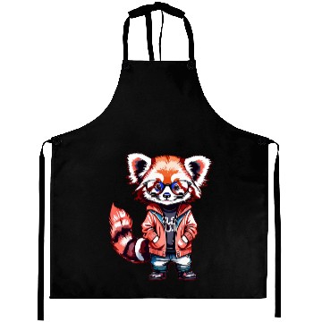 Discover Red Panda Cub Watercolor Aprons