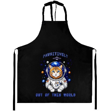 Discover Cat Astronaut In Space Aprons