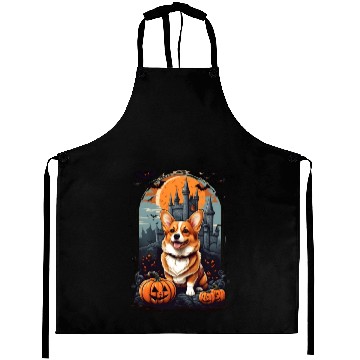Discover Bewitching Corgi Tails: A Halloween Extravaganza! Aprons