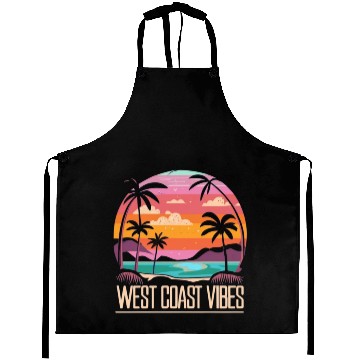 Discover Tranquil beach at sunset West Coast Vibes Aprons