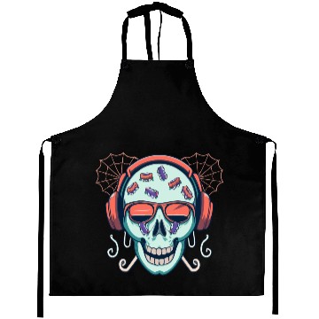 Discover Skull Candy Halloween For Music Aprons
